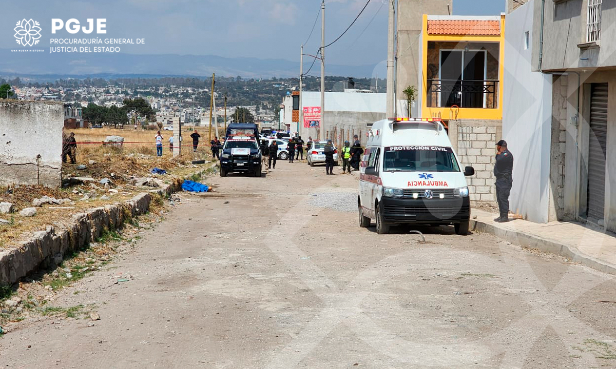 Inicia PGJE investigación por el fallecimiento de un masculino en Santa Cruz Tlaxcala